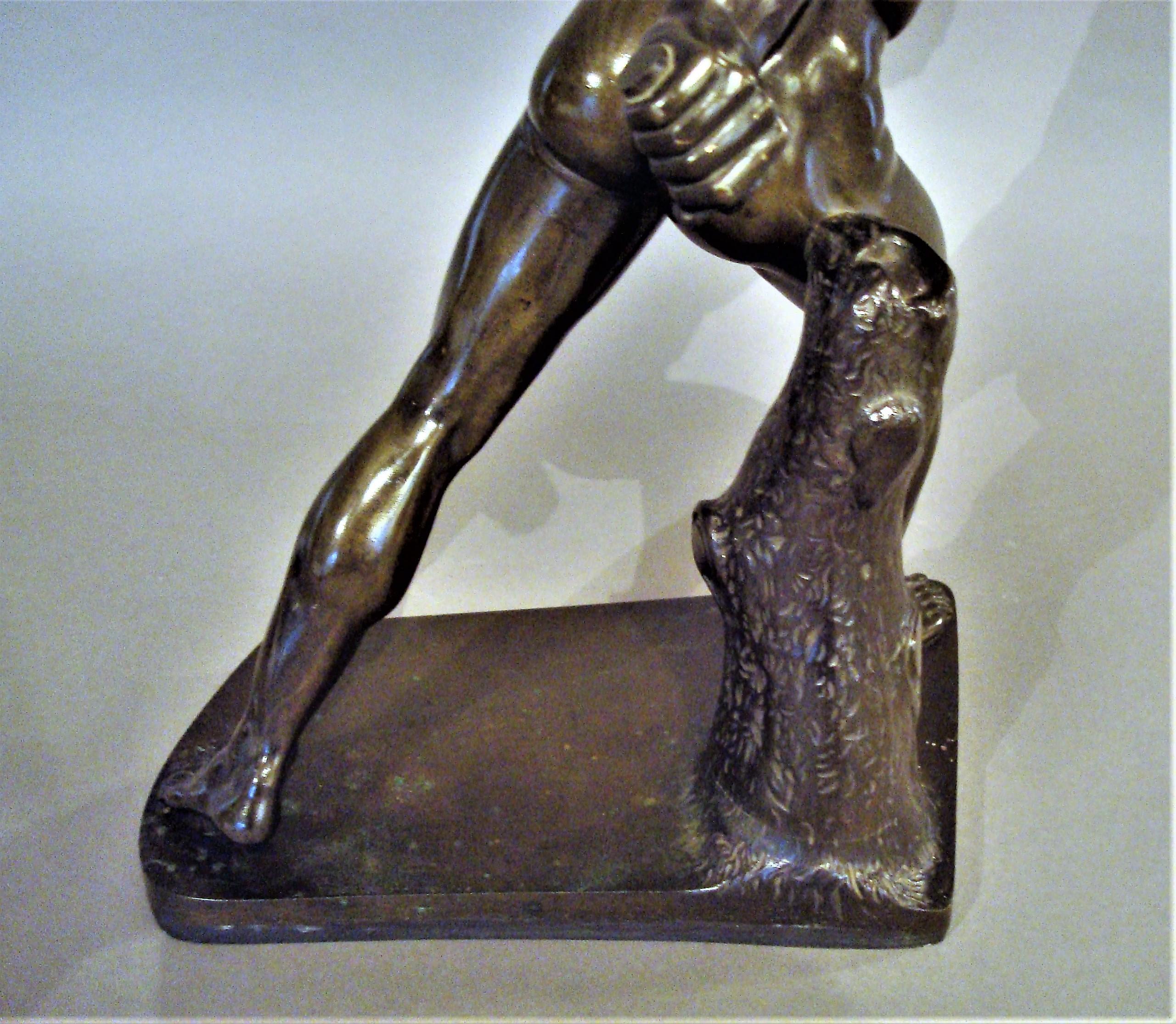 19th Century Grand Tour Classical Bronze Sculpture of Borghese Gladiator 2