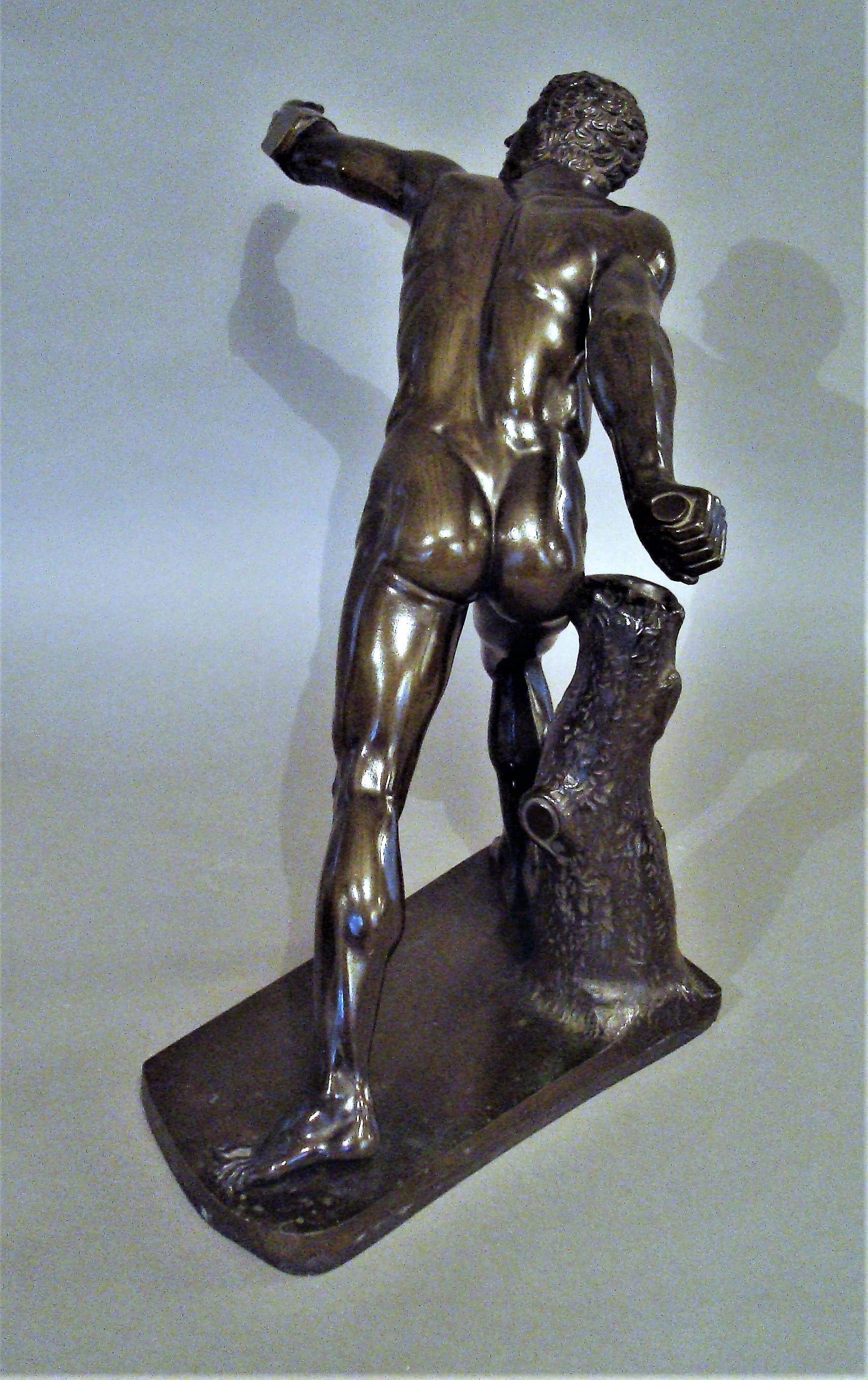 19th Century Grand Tour Classical Bronze Sculpture of Borghese Gladiator 3