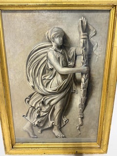 19th Century, Grand Tour Grisaille Allegory Of Victory With Roman Standard