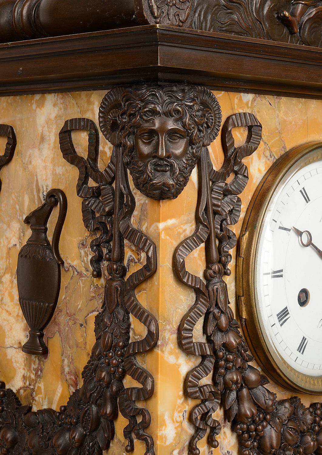 19th Century Grand Tour Influenced Mantel Clock For Sale 2