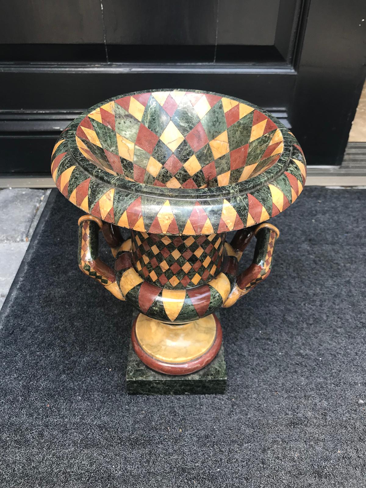 19th Century Grand Tour Inlaid Urn In Good Condition For Sale In Atlanta, GA