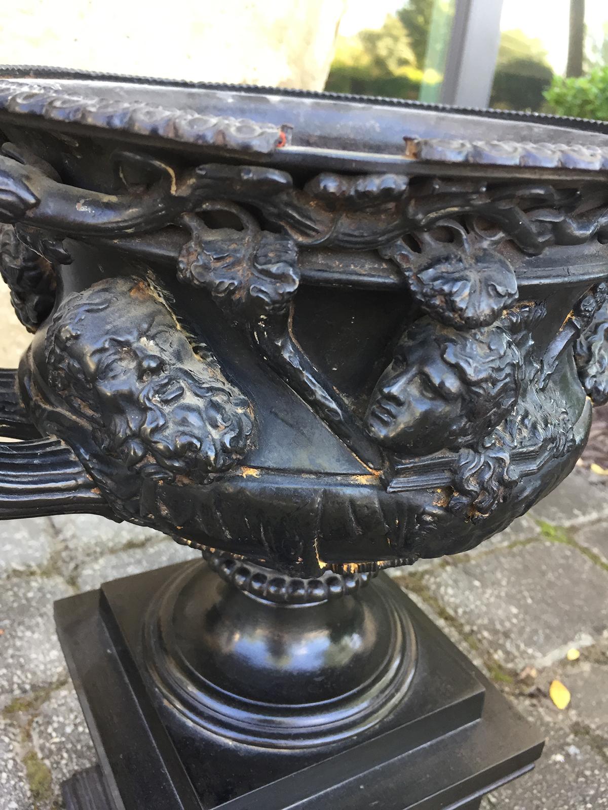 19th Century Grand Tour Italian Bronze Urn in the Style of Warwick In Good Condition For Sale In Atlanta, GA