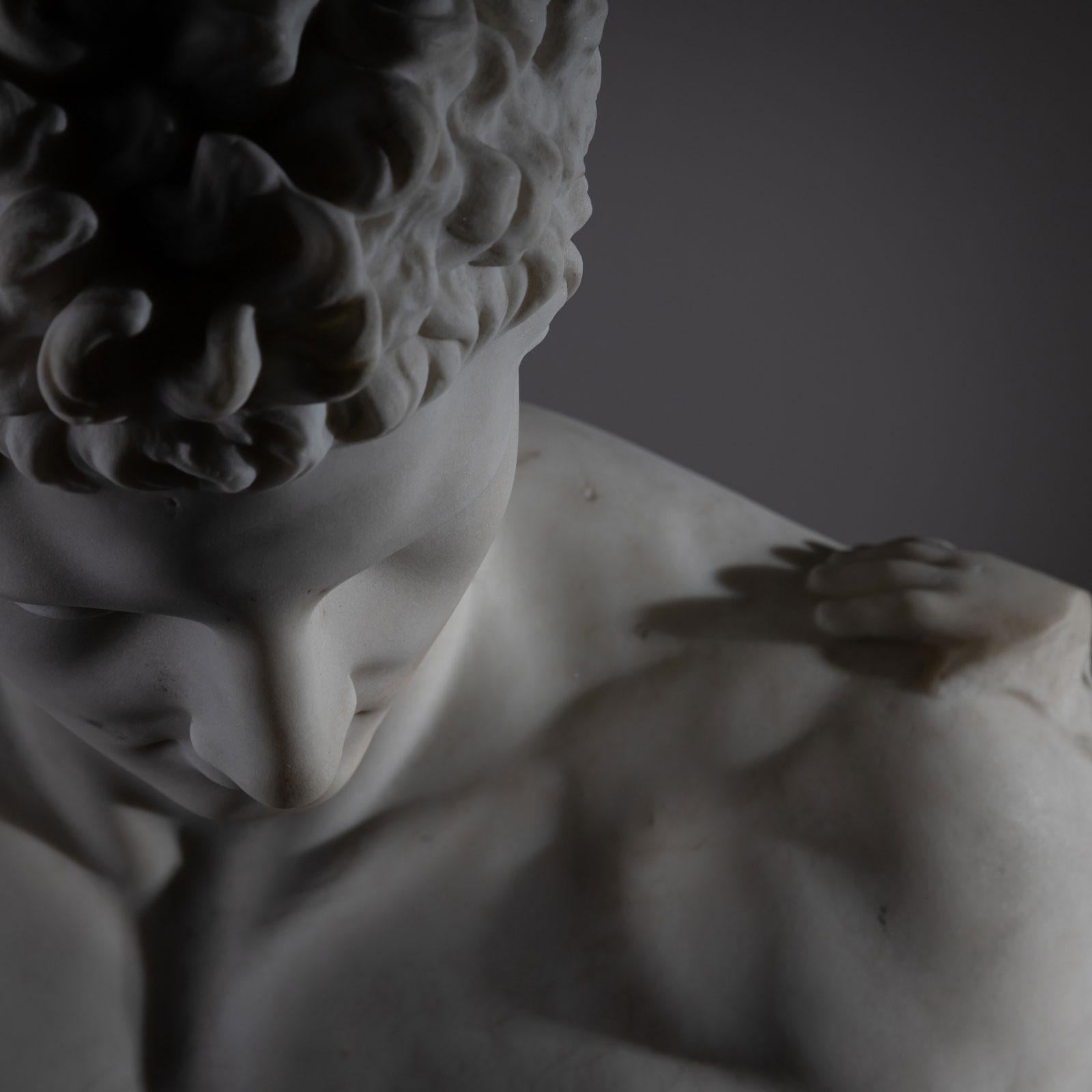 Busto de mármol de Hermes de Olimpia del siglo XIX, Italia en venta 3