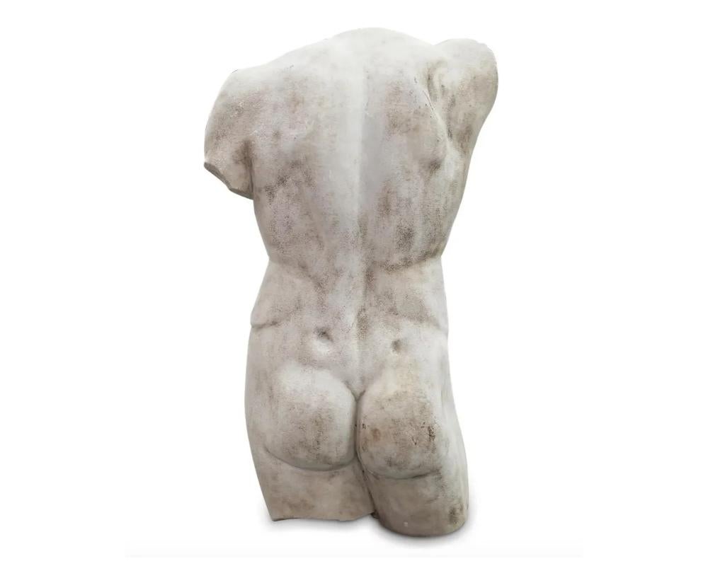 19th Century Grand Tour Marble Nude Torso Sculpture Life Size For Sale 2