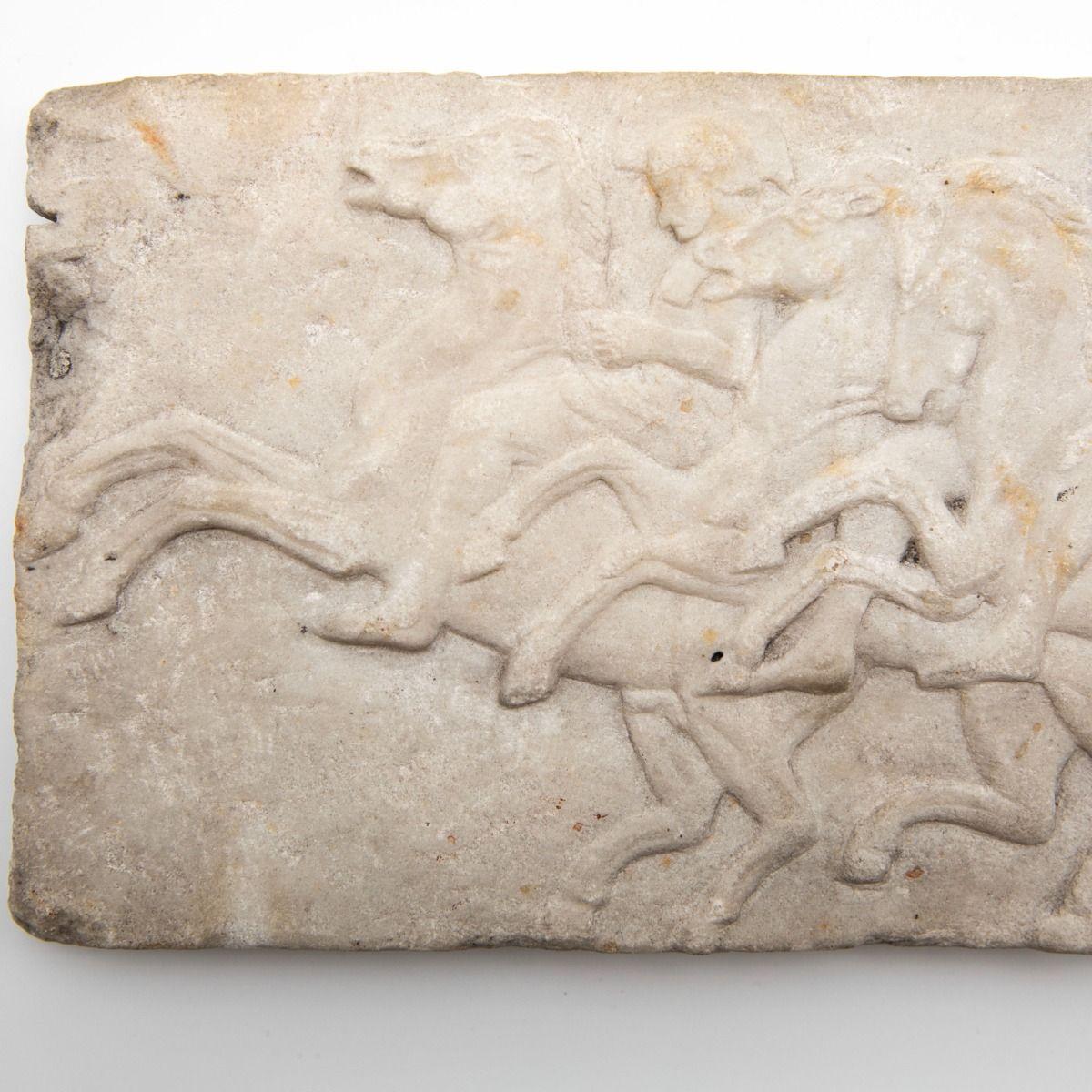 Hand-Crafted 19th Century Grand Tour Marble Relief – Fragment of the Parthenon Frieze
