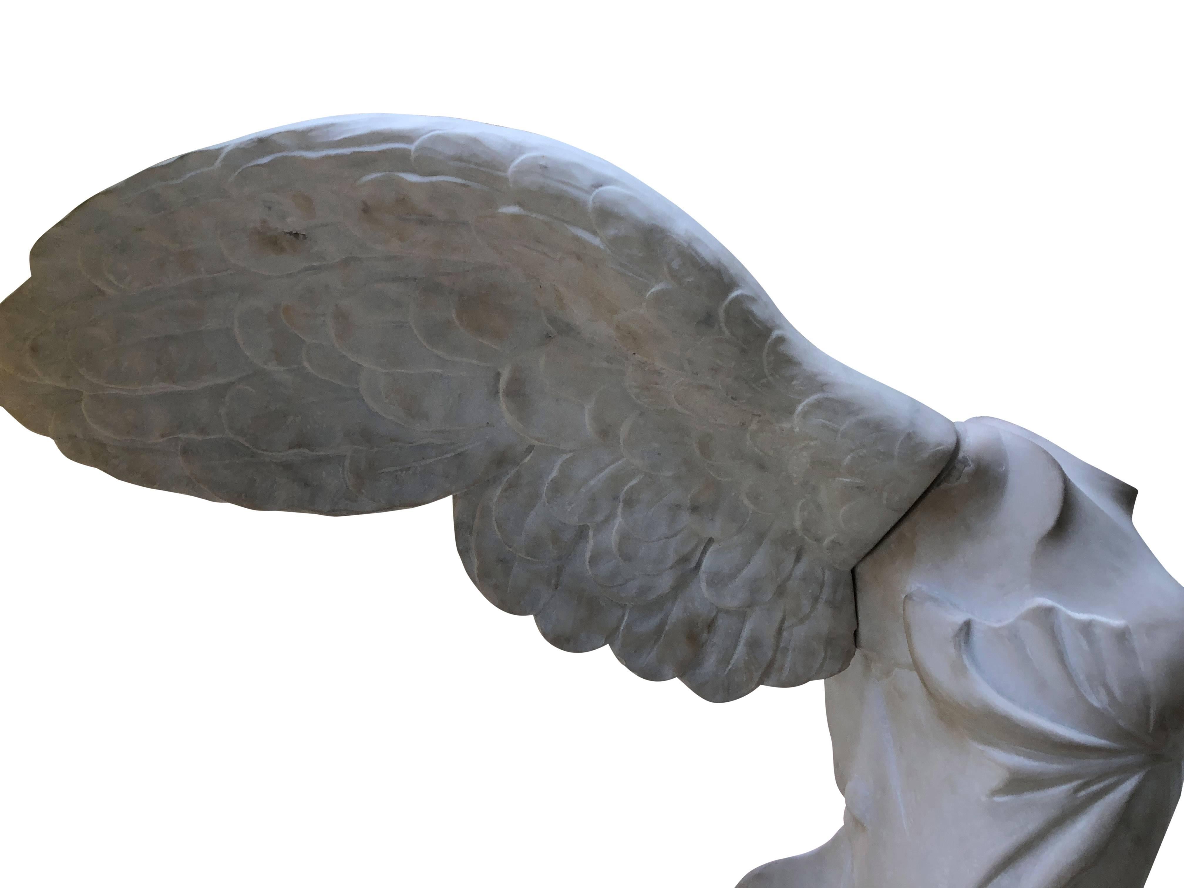 Italian 19th Century Grand Tour Marble Winged Victory