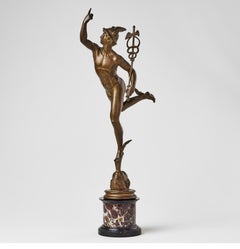 Sculpture en bronze mercuré Grand Tour du 19ème siècle d'après Giambologna de Benedetto