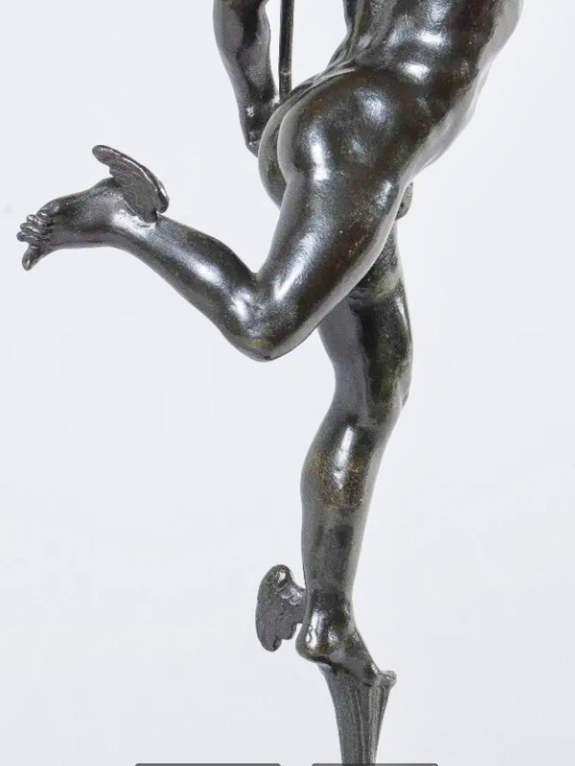 19th Century Italian Grand Tour Bronze Sculpture of Mercury after Giambologna 1