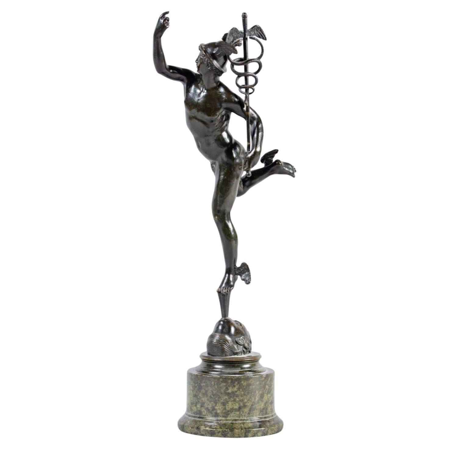 19th Century Italian Grand Tour Bronze Sculpture of Mercury after Giambologna