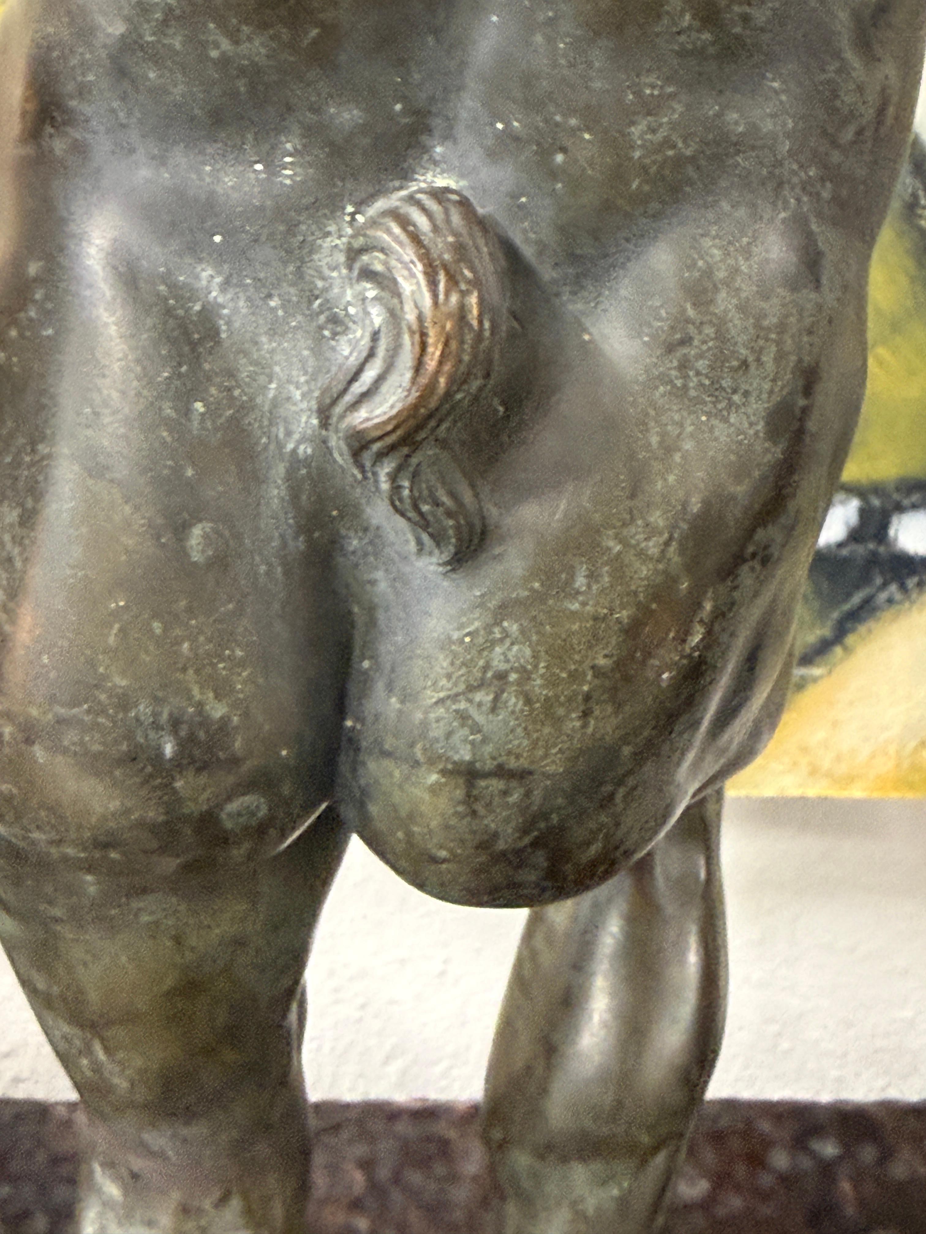 19th Century Grand Tour Neo Classical Bronze of Dancing Faun with Cymbals im Angebot 4