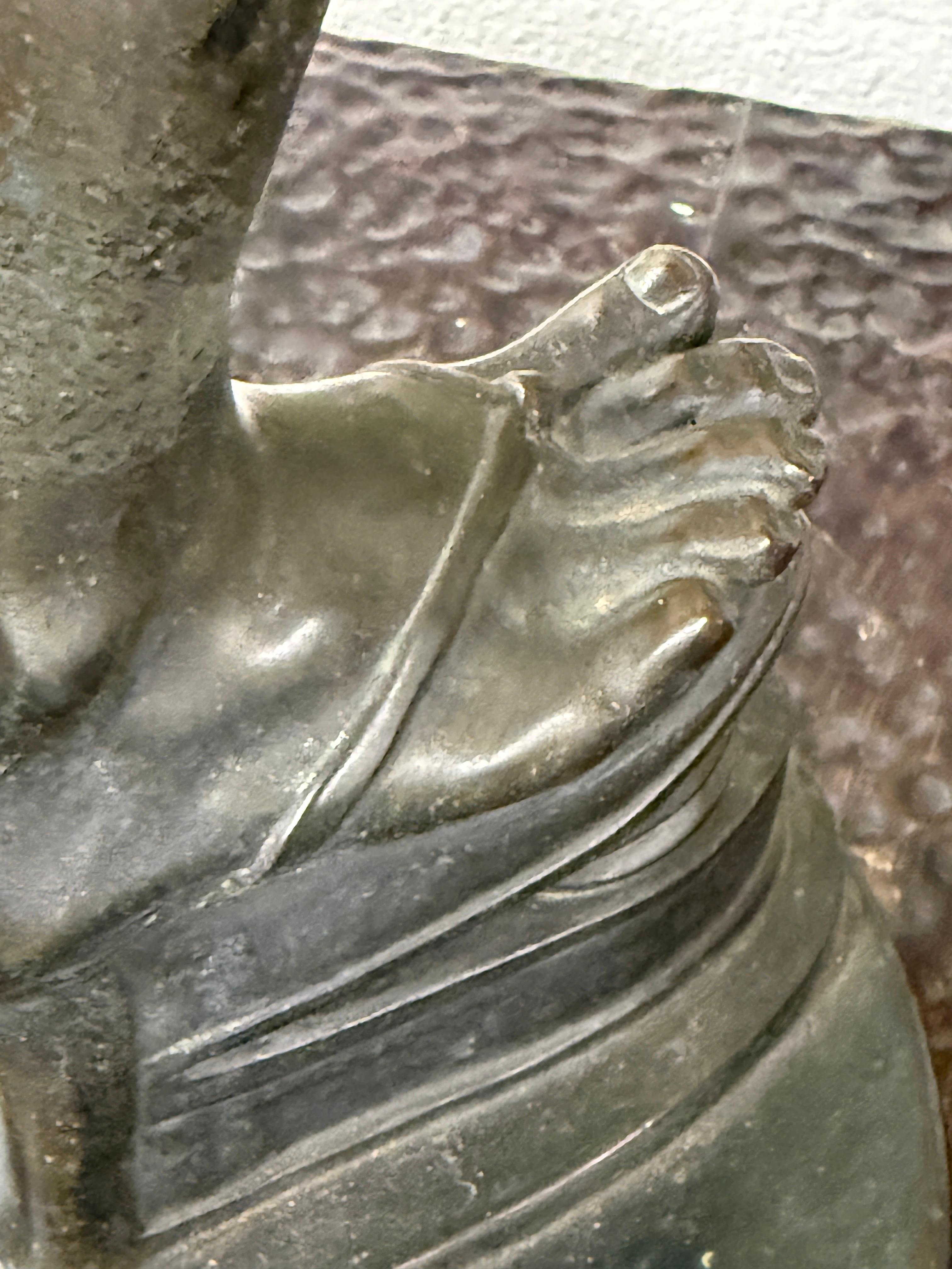 19th Century Grand Tour Neo Classical Bronze of Dancing Faun with Cymbals im Angebot 1