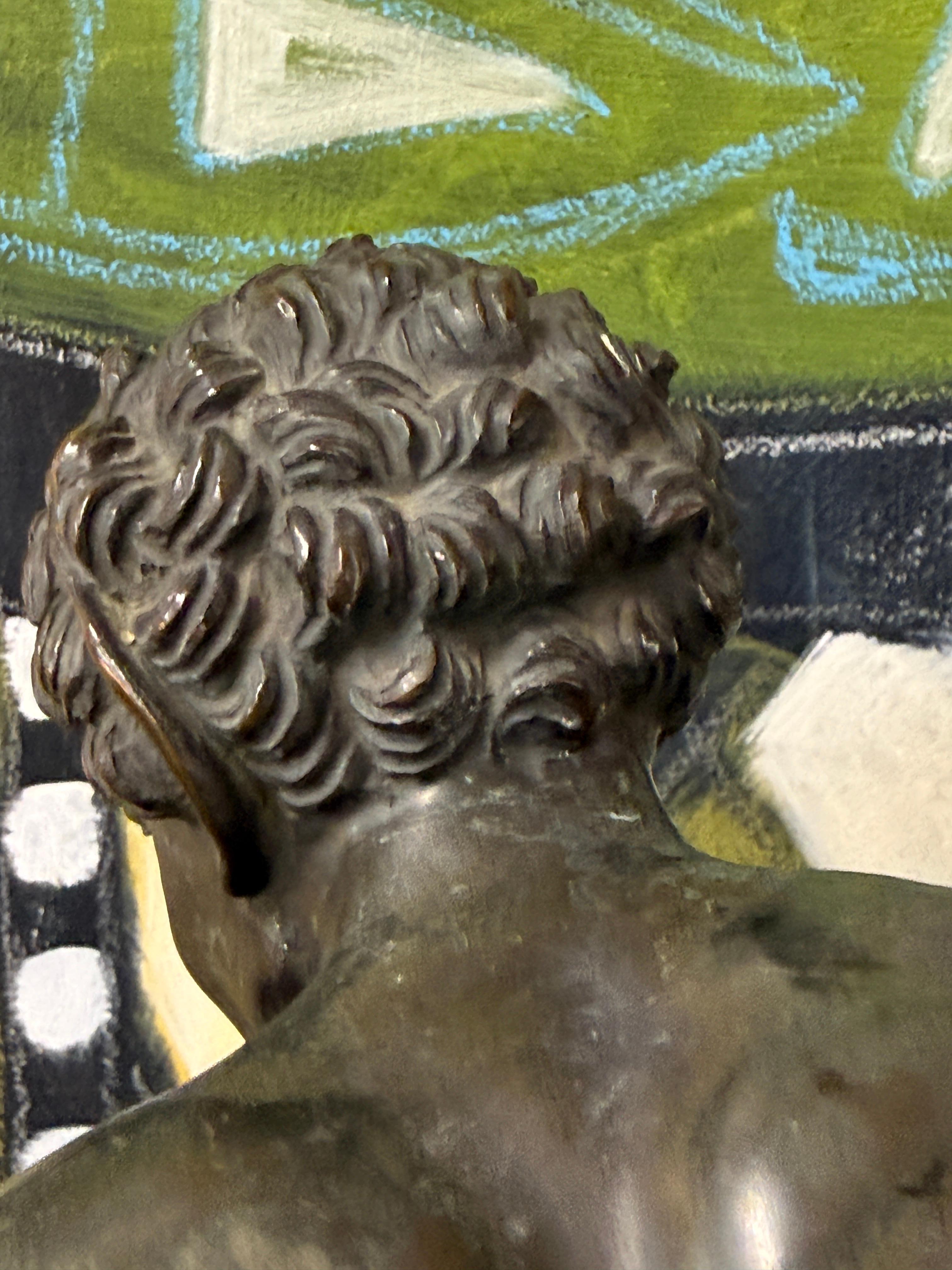 19th Century Grand Tour Neo Classical Bronze of Dancing Faun with Cymbals im Angebot 3