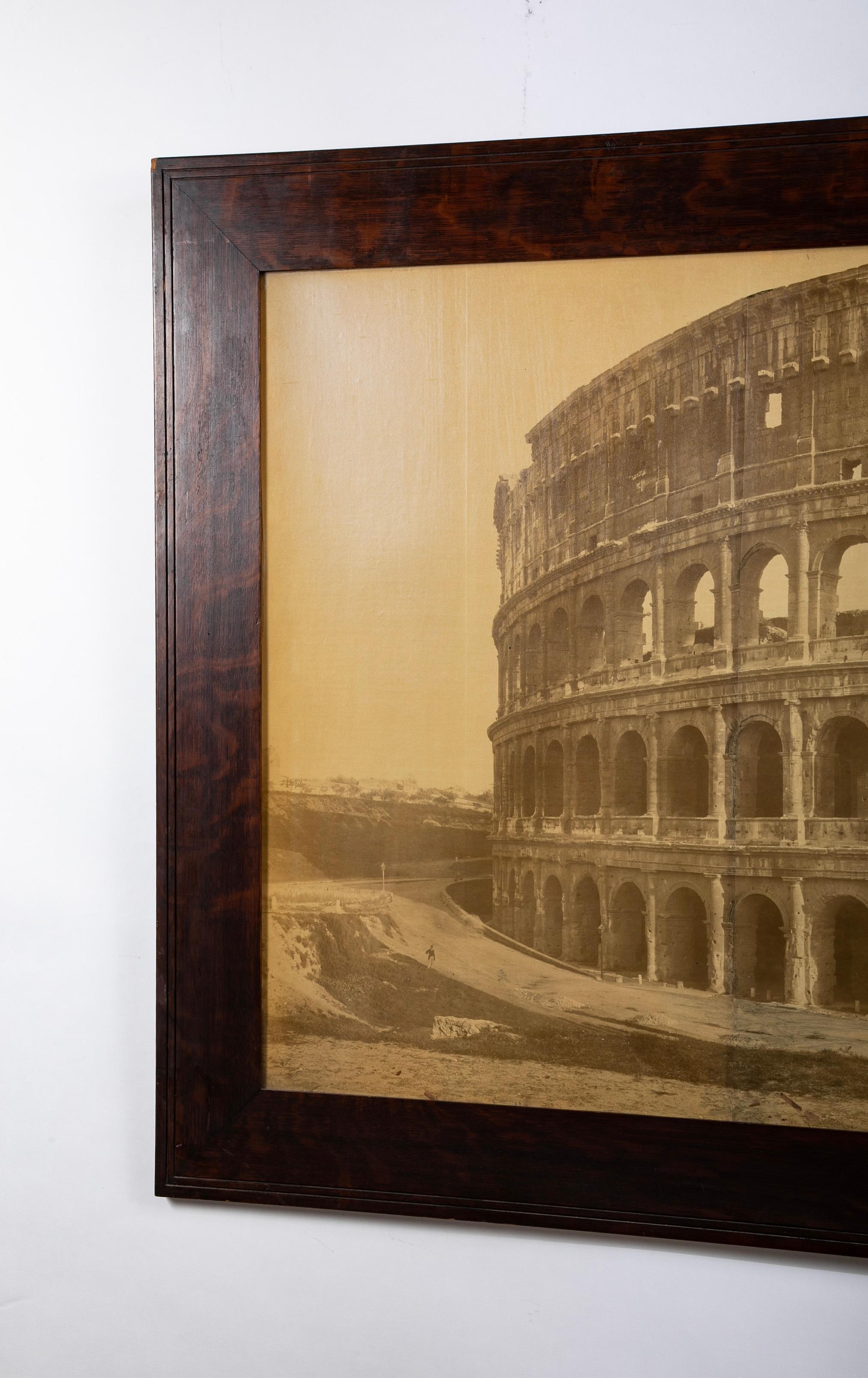 Grand Tour Photo du 19ème siècle du Colisée romain, grande échelle de 68 pouces de large. en vente