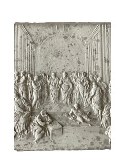19th Century Grand Tour Plaster Plaque after Raphael, he School of Athens