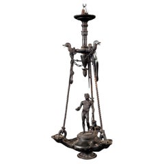 19th Century Grand-Tour Roman Hanging Oil Lamp