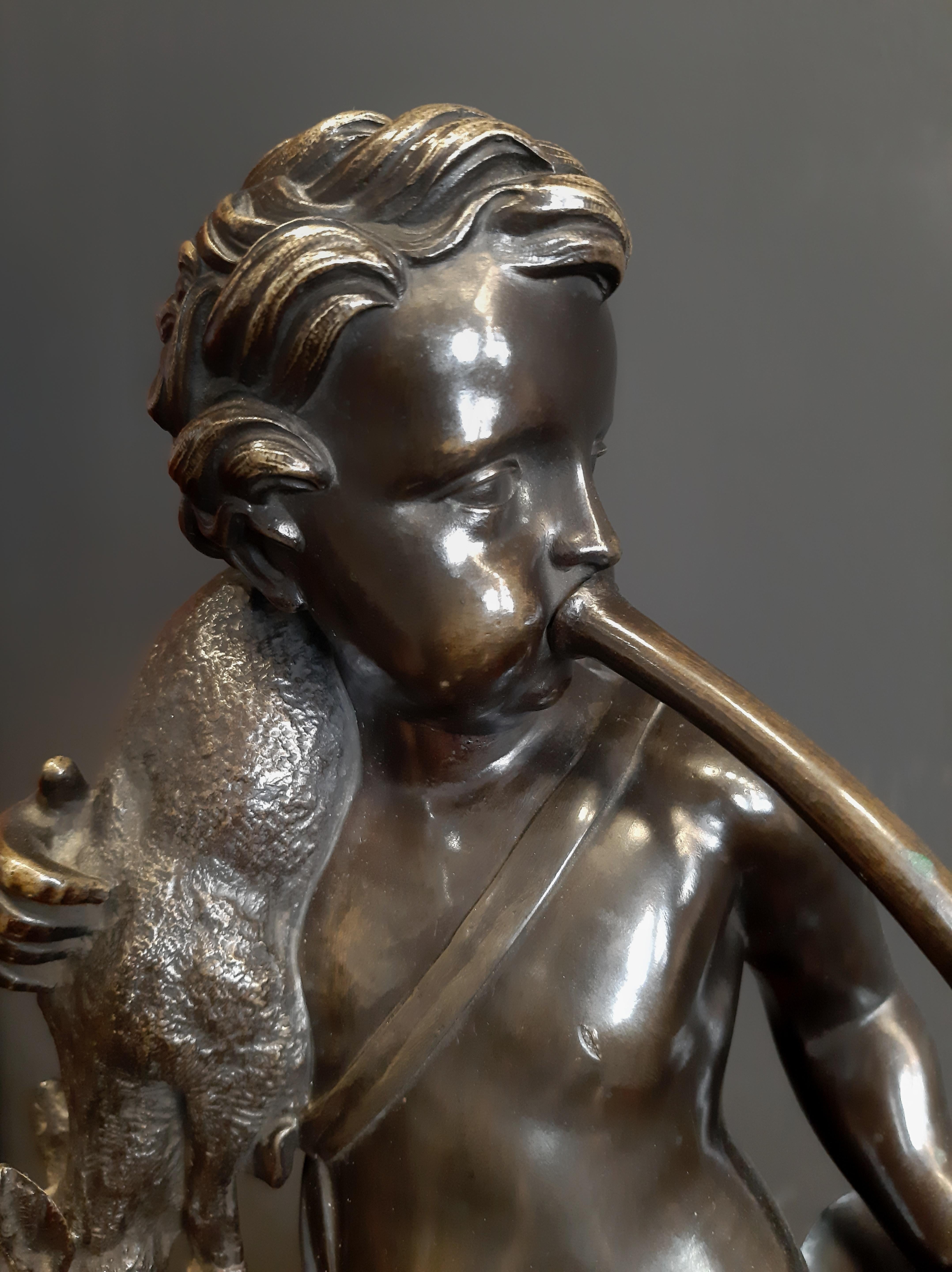 19th Century Grand Tour 
Putto with Horn and Deer

Bronze
6242 g

40 x 23 x 15 cm 