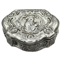 Antique 19th Century Grand Tour Silver Box, likely made in Germany