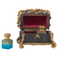 19th Century Grand Tour Souvenirs Palais Royale Gold & Ebony Necessaire