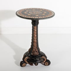 19th Century Grand Tour Specimen Marble Table on Cast Iron Base