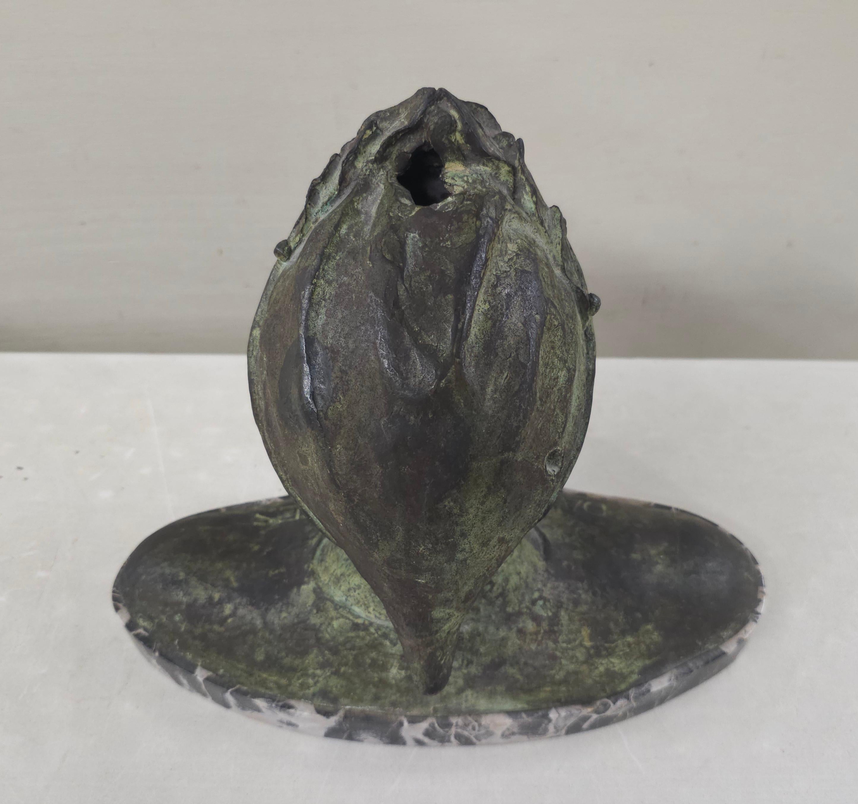 Busto in bronzo verdastro di Dante Alighieri del XIX secolo / basamento in marmo In condizioni buone in vendita a Germantown, MD