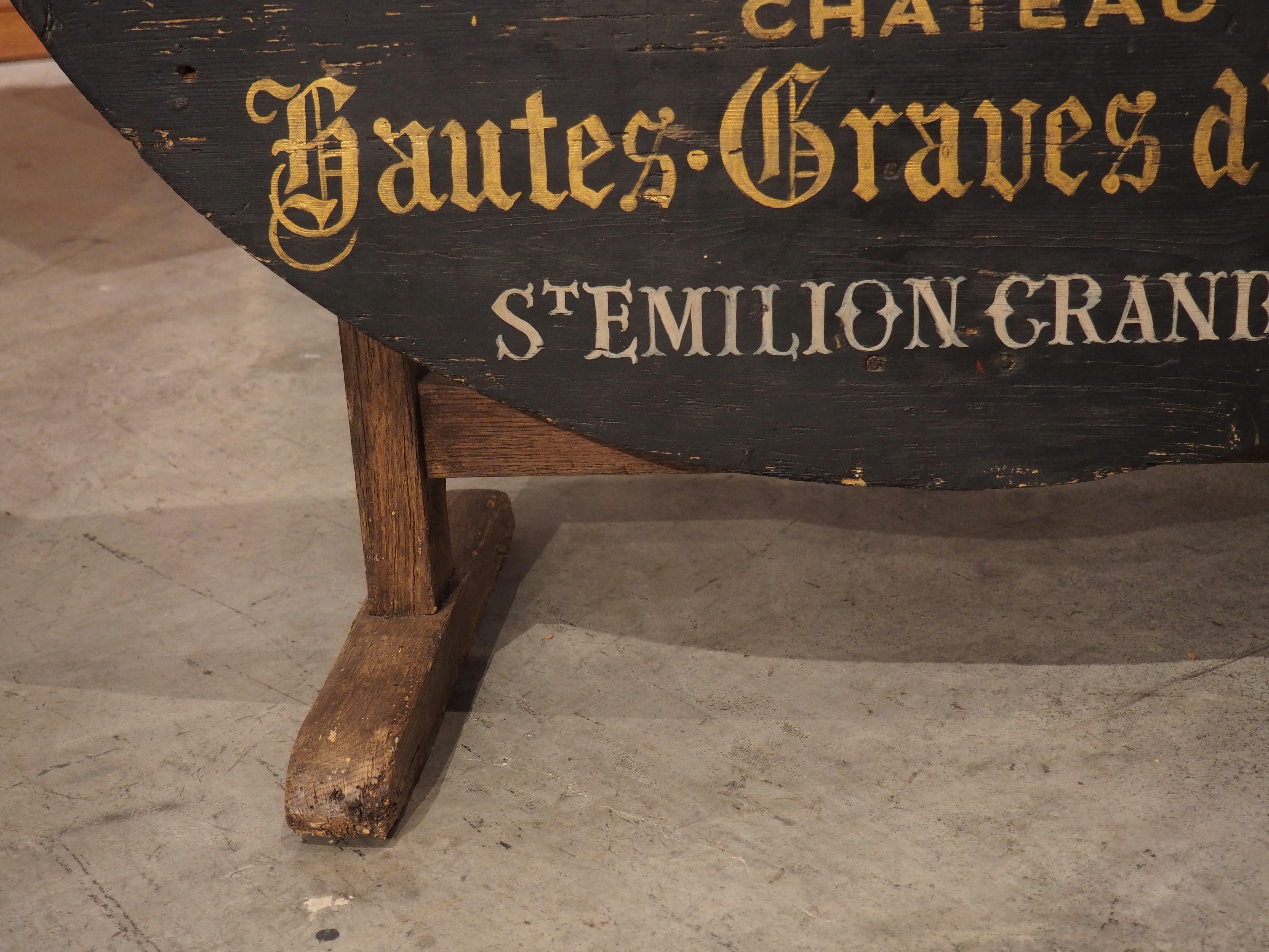 19th Century 'Grand Vin De Bordeaux' French Wine Tasting Table In Good Condition In Dallas, TX