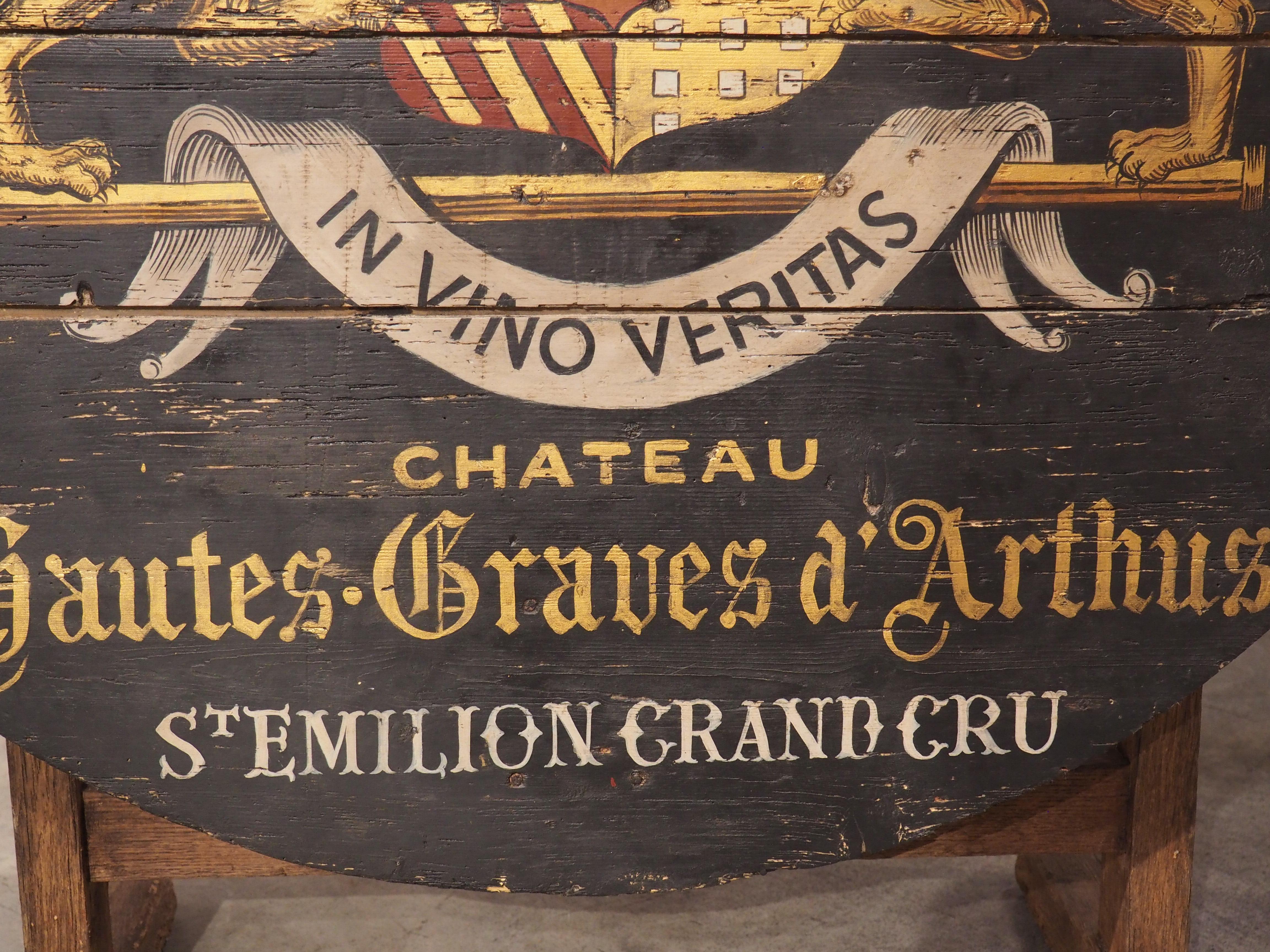 19th Century 'Grand Vin De Bordeaux' French Wine Tasting Table 2