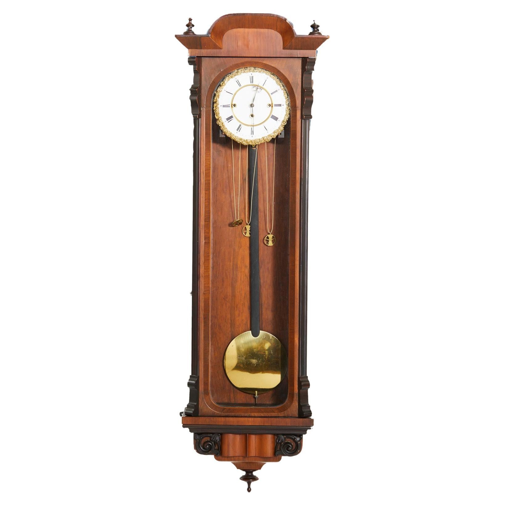 19th Century Grande Sonnerie Vienna Regulator Clock