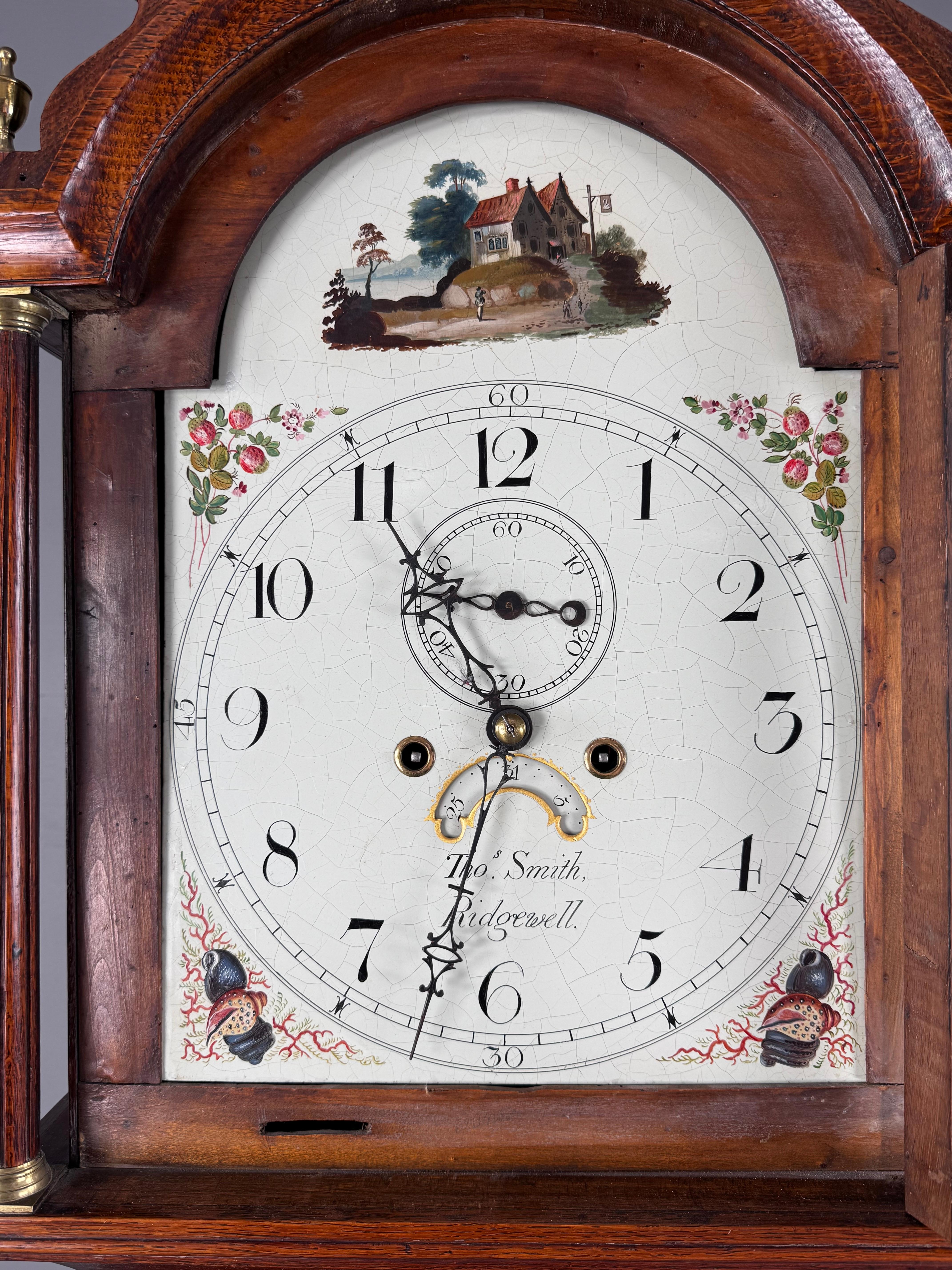 English 19th century grandfather clock Thomas Smith Ridgewell