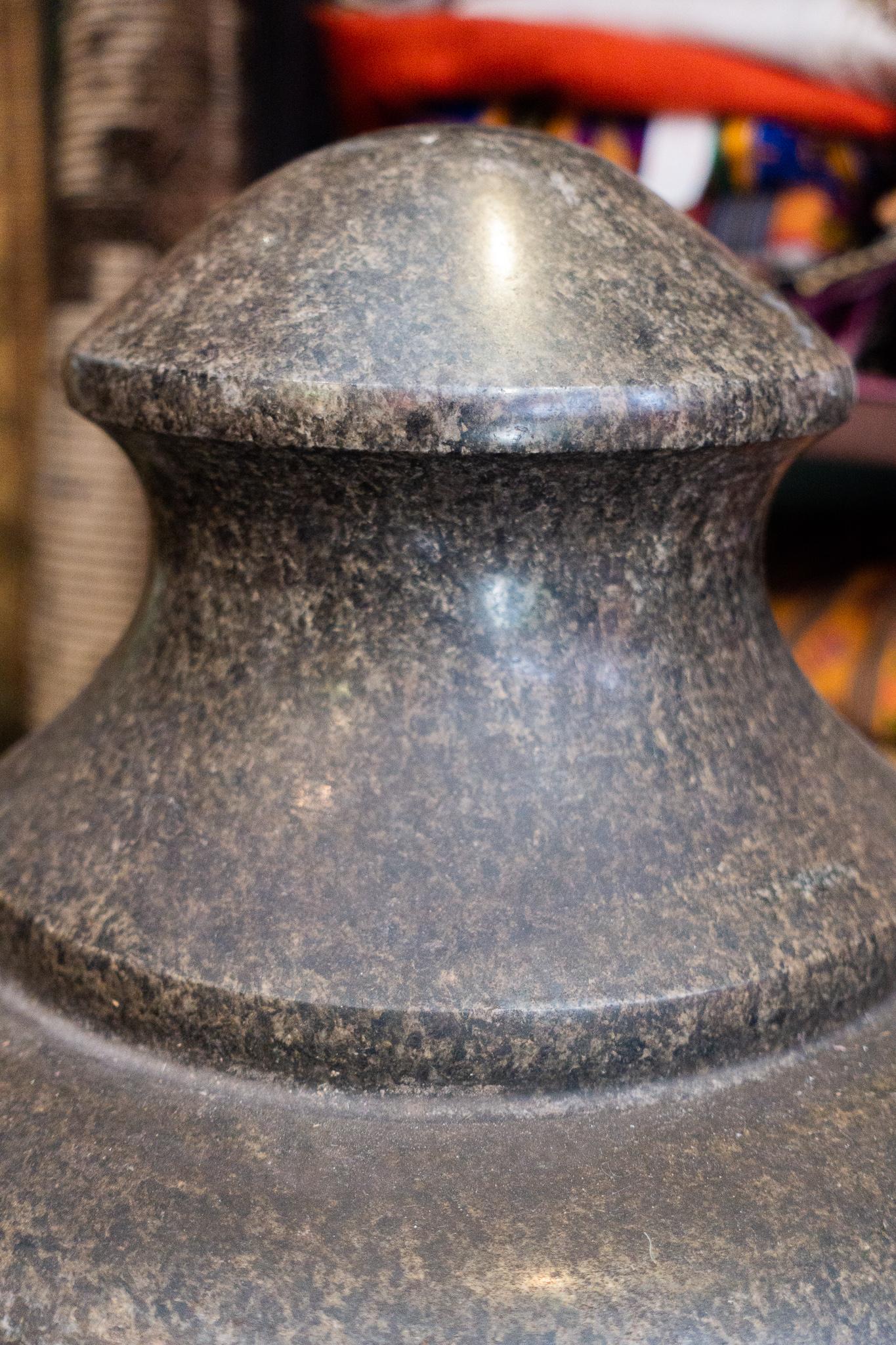 19th Century Granite Stone Grand Tour Style Decorative Vase In Good Condition In New York, NY