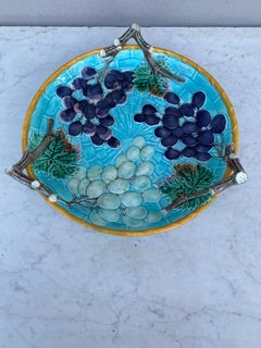 19th Century Grapes Handled Platter Wedgwood