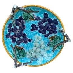 19th Century Grapes Handled Platter Wedgwood