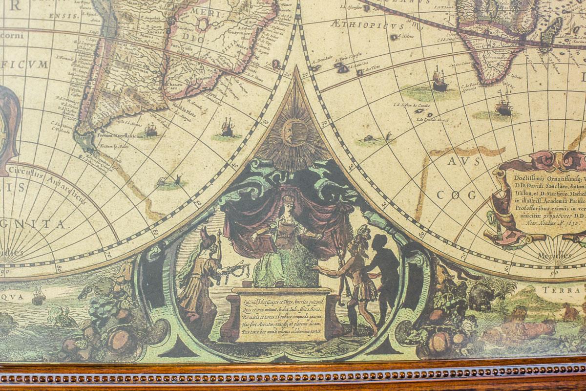 19th Century Graphic with a Hydrographic World Map 5