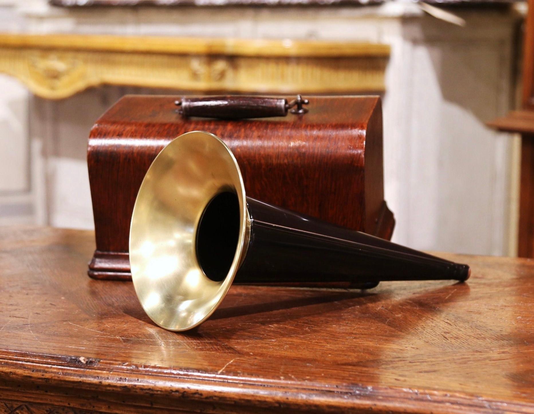 19th Century Graphophone by the Columbia Phonograph Co. with Casing and Rolls 6