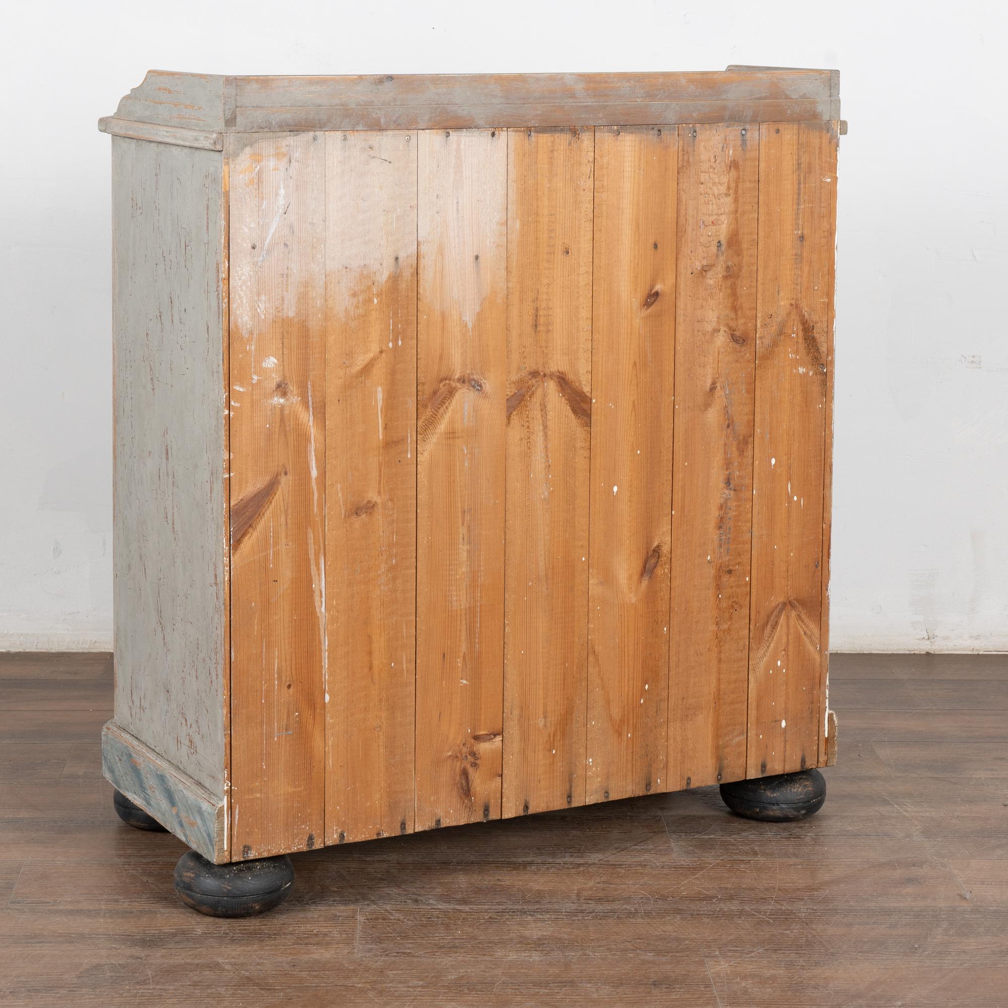 19th Century Gray Painted Pine Swedish Sideboard 7