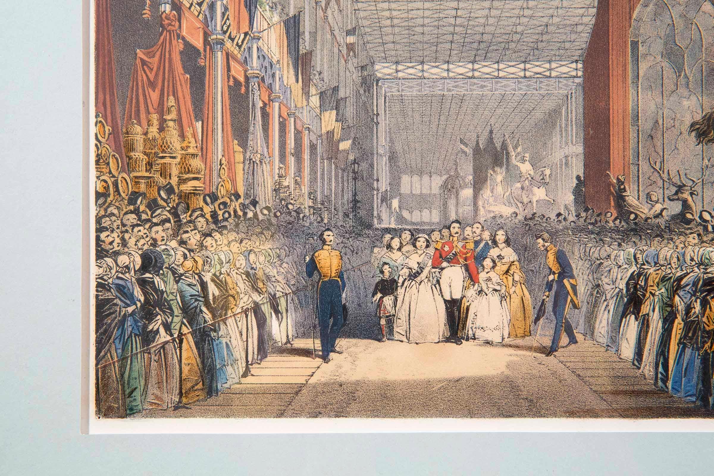 Épreuve chromolithographique de la Grande Exposition de 1851 du XIXe siècle dans son cadre d'origine en érable. Les images complètes de Dickinson de la grande exposition de 1851. Londres : Dickinson Brothers, 1854.

Pourquoi nous l'aimons :
Nous