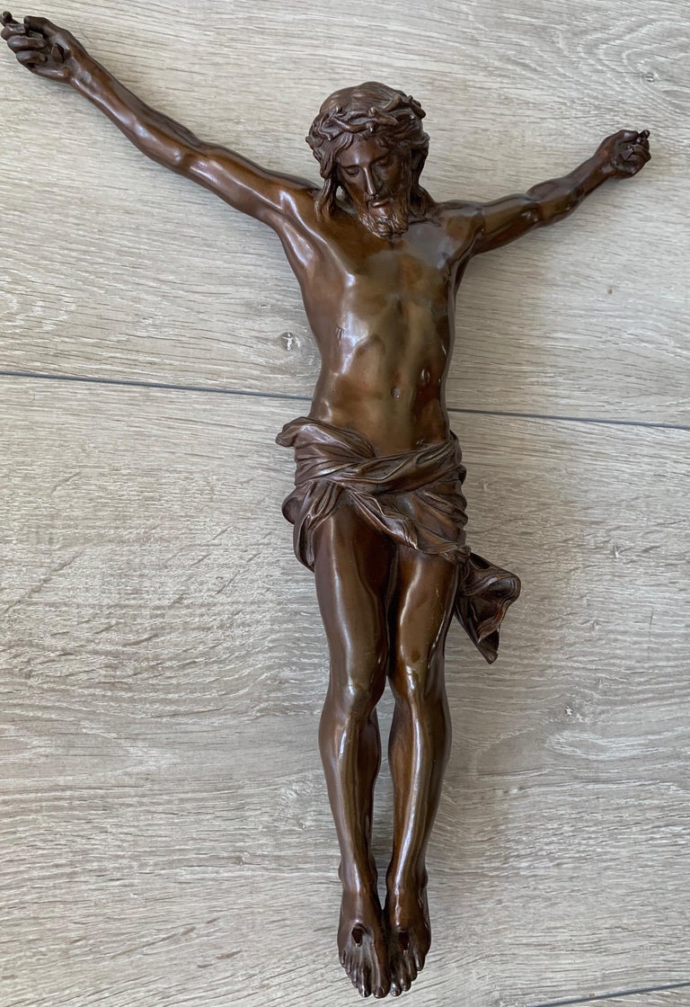 Hand-Crafted Finest Quality & Condition Large Bronze Corpus of Christ Attr. to F. Barbedienne