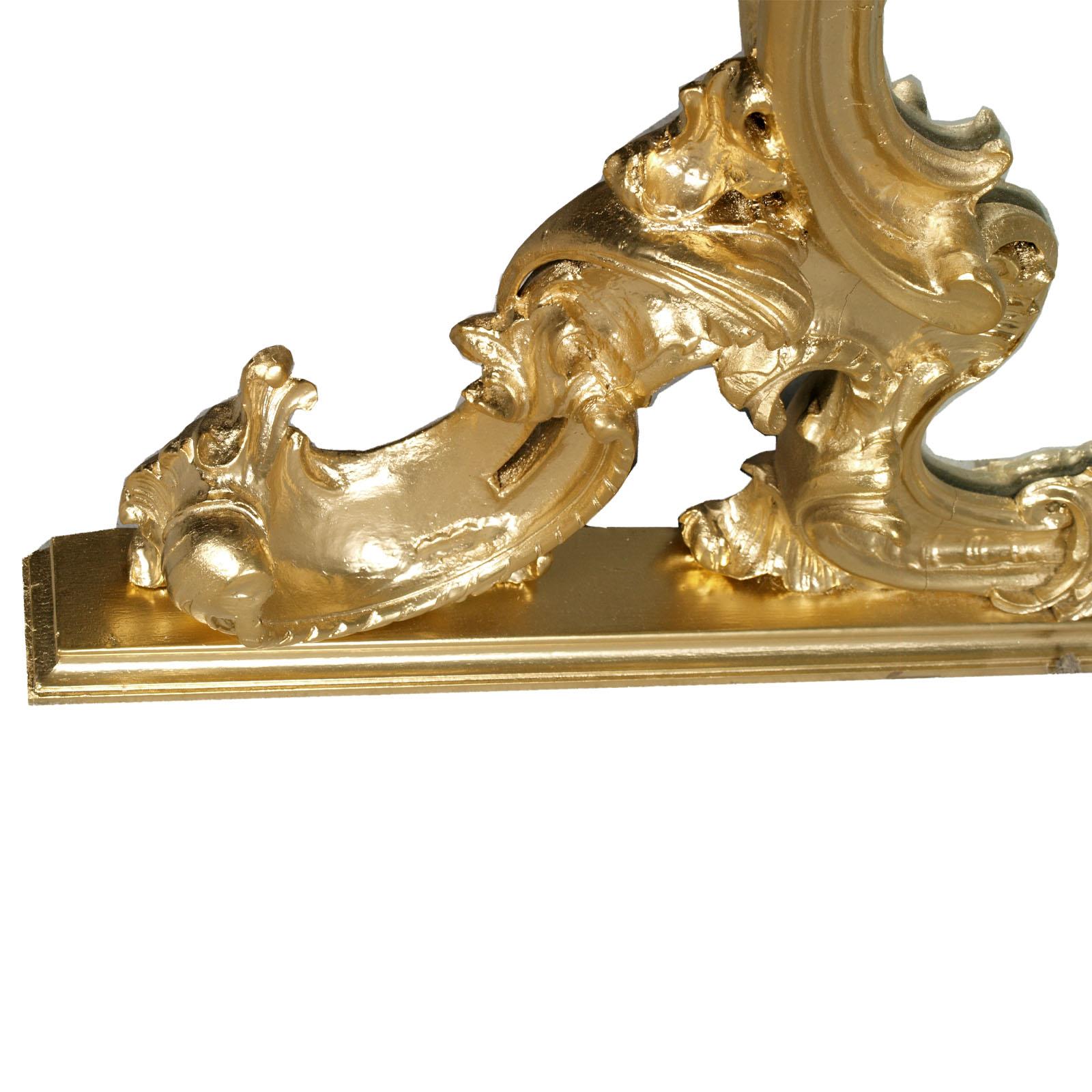 19th Century Great Venice Baroque Wall Mirror, Hand Carved Walnut Gold Leaf For Sale 1