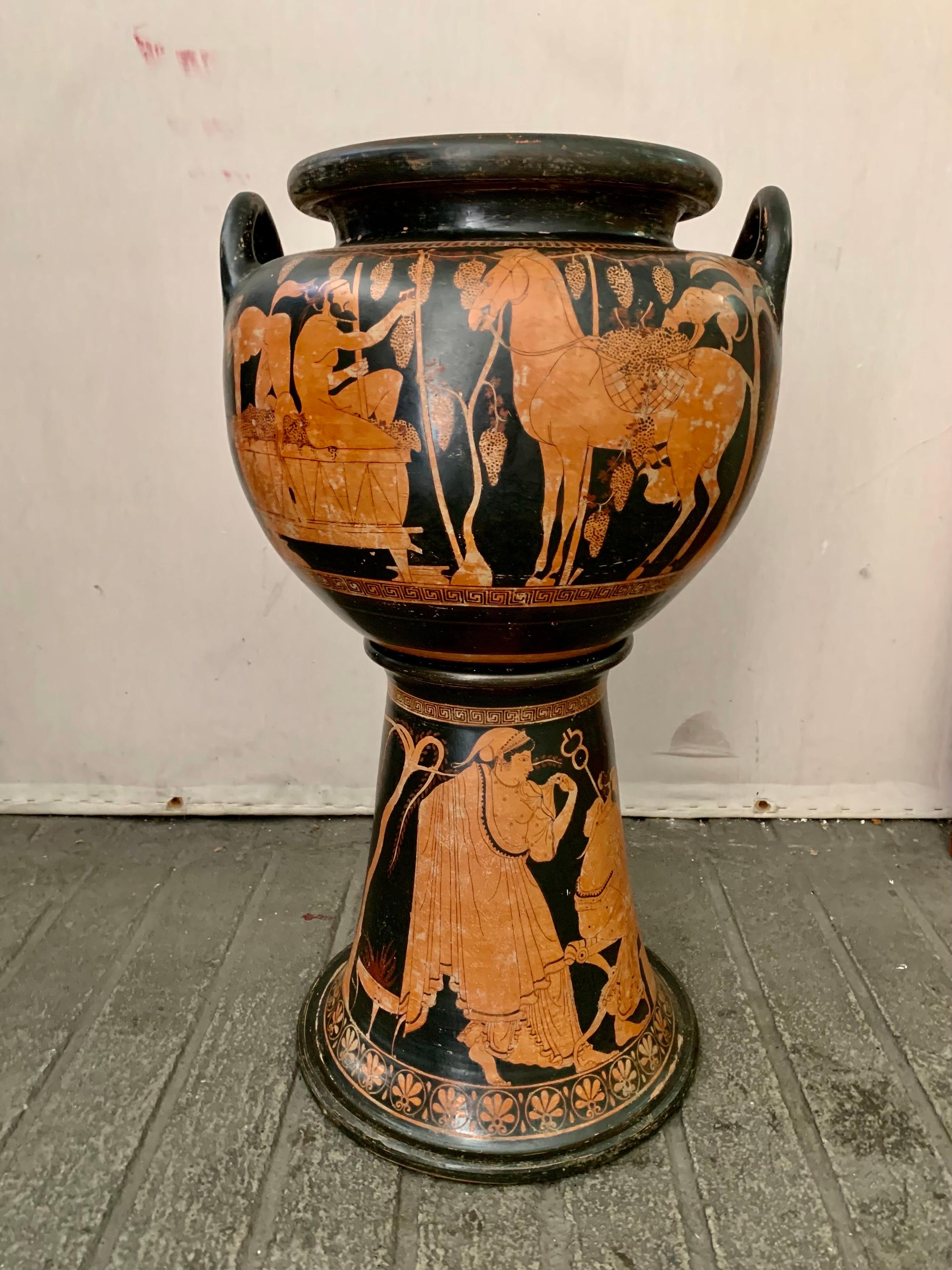Argilla xIX secolo  Vaso greco Gand Tour 