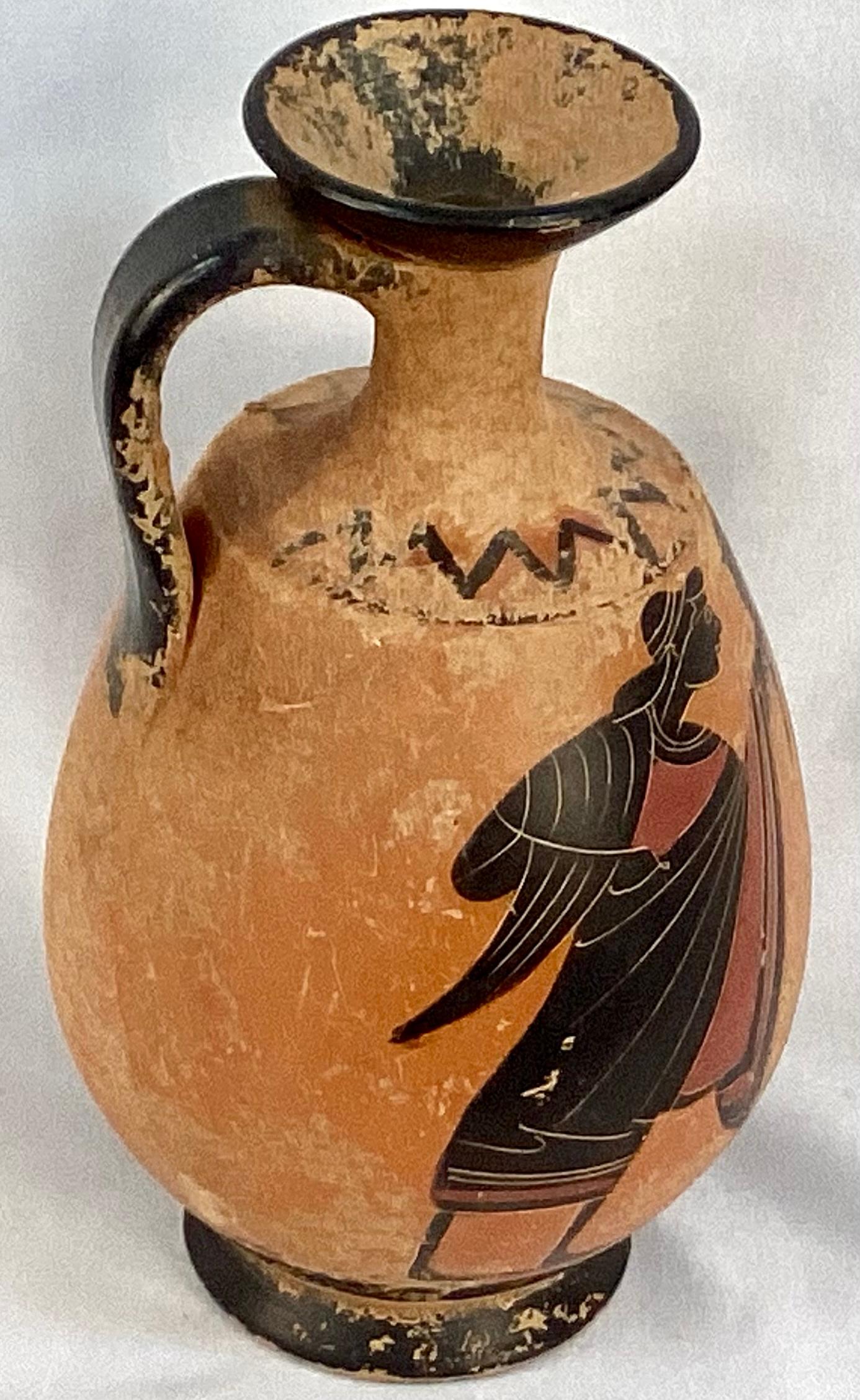 19th Century Greek Grand Tour Pottery Jug In Good Condition For Sale In Bradenton, FL