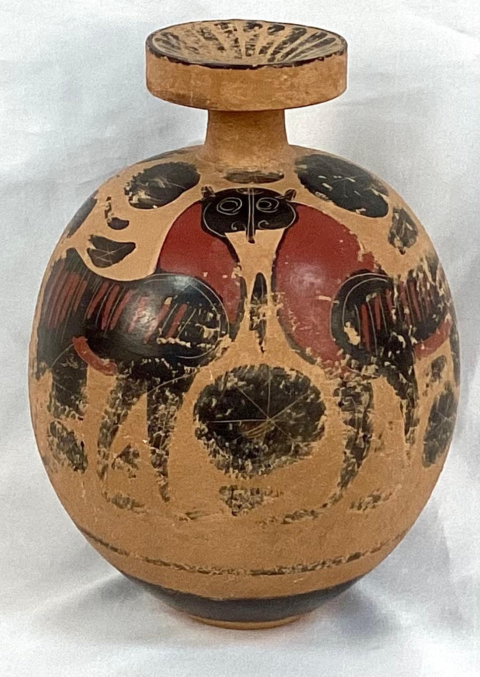 19th Century Greek Grand Tour Terracotta Aryballos (Oil Flask) For Sale 4