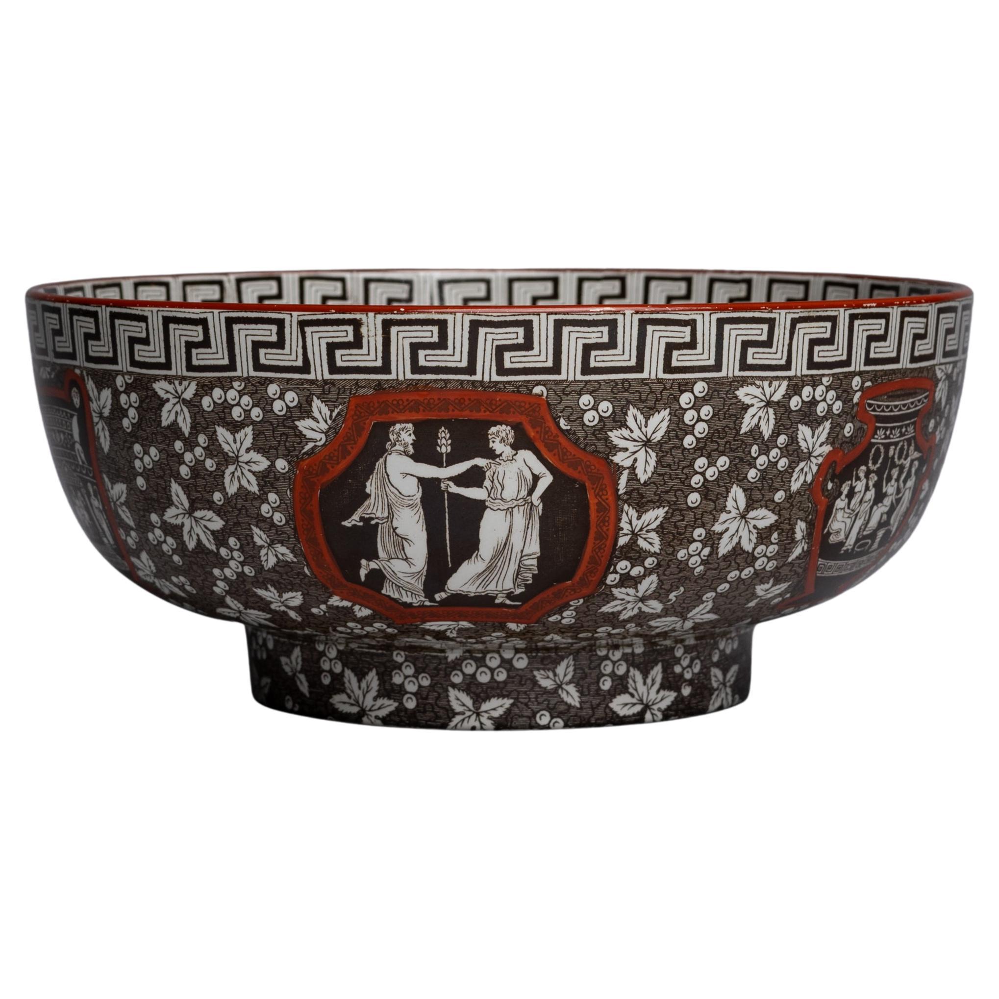 Cuenco Copeland Spode del Renacimiento Griego del Siglo XIX
