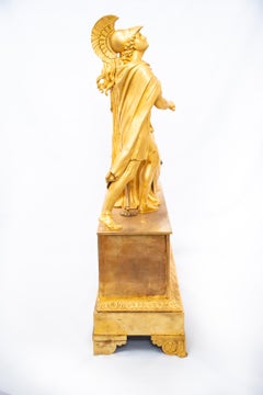 19th Century Greek Soldier Gilded Bronze Clock