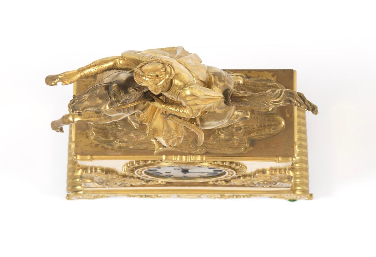 19th Century Greek subject  French Gilt Bronze Mantel Clock Retailed by Tiffany 6