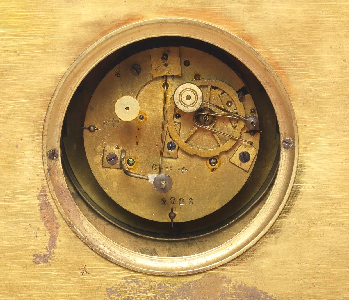19th Century Greek subject  French Gilt Bronze Mantel Clock Retailed by Tiffany 3