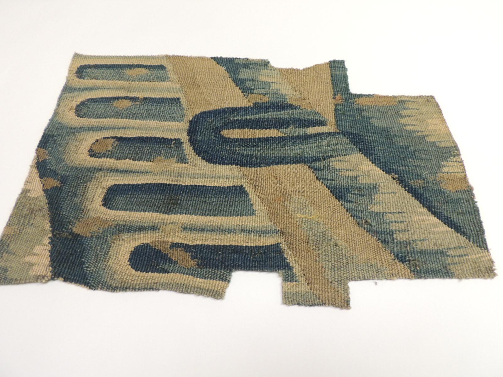 Regency 19th Century Green and Gold Verdure Tapestry Fragment 