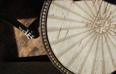19th Century Green & Cream Pretty Little Gothic Side Wine Table