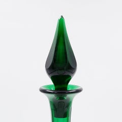 19th century green glass decanter - England, circa 1870.