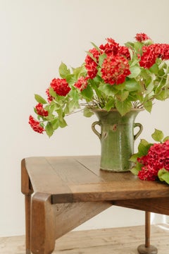 19th century green glazed terra cotta vase ...