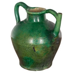 19th Century Green Glazed Water Jug