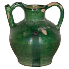 19th Century Green Glazed Water Jug